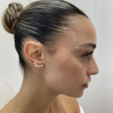 Diamond Climber Earrings 1.4 ct Yellow Gold