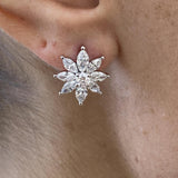 Diamond Stud Earrings 2.2 ct White Gold
