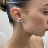 Diamond Climber Earrings 2.4 ct White Gold