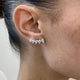 Diamond Climber Earrings 2.4 ct White Gold