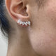 Diamond Climber Earrings 2.5 ct White Gold
