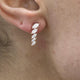 Diamond Dangle Earrings 1 ct Rose Gold