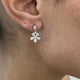 Diamond Dangle Earrings 1.5 ct White Gold