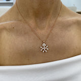 Diamond Pendant Necklace 1.4 ct Rose Gold