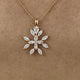 Diamond Pendant Necklace 1.4 ct Rose Gold