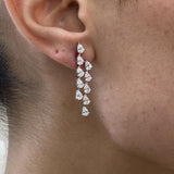 Diamond Drop Earrings 2.6 ct White Gold