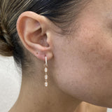 Diamond Drop Earrings 0.55 ct TCW, Rose Gold