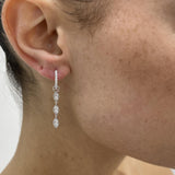 Diamond Drop Earrings 0.6 ct White Gold