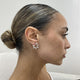 Diamond Ear Jacket Earrings 2 ct White Gold