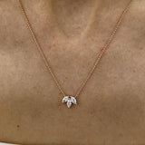 Diamond Pendant Necklace 0.4 ct Rose Gold