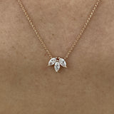 Diamond Pendant Necklace 0.4 ct Rose Gold