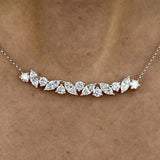 Diamond Pendant Necklace 1.7 ct White Gold