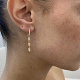Diamond Drop Earrings 0.6 ct Yellow Gold