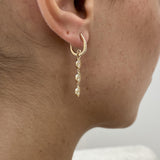Diamond Drop Earrings 0.55 ct TCW, Yellow Gold