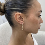 Diamond Drop Earrings 0.55 ct TCW, Yellow Gold