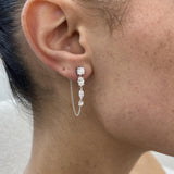 Diamond Drop Earrings 1.75 ct TCW, White Gold