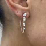 Diamond Drop Earrings 1.8 ct White Gold
