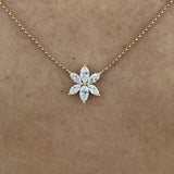 Diamond Pendant Necklace 1.2 ct Yellow Gold