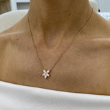 Diamond Pendant Necklace 1.2 ct Rose Gold