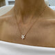 Diamond Pendant Necklace 1.2 ct Rose Gold