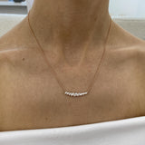Diamond Pendant Necklace 0.8 ct Rose Gold