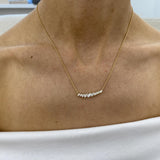 Diamond Pendant Necklace 0.8 ct Yellow Gold