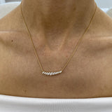 Diamond Pendant Necklace 0.8 ct Yellow Gold