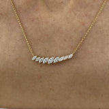 Diamond Pendant Necklace 0.8 ct Yellow Gold