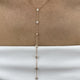 Diamond Lariat Necklace 0.8 ct Rose Gold