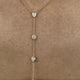 Diamond Lariat Necklace 0.8 ct Rose Gold