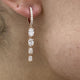 Diamond Dangle Earrings 2.2 ct Rose Gold
