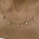 Diamond Charm Necklace 0.5 ct Yellow Gold