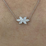 Diamond Pendant Necklace 0.8 ct White Gold
