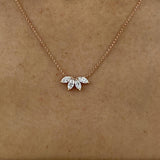 Diamond Pendant Necklace 0.5 ct Rose Gold