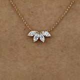 Diamond Pendant Necklace 0.5 ct Rose Gold