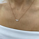 Diamond Pendant Necklace 0.5 ct Rose Gold