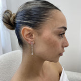 Diamond Drop Earrings 1.9 ct White Gold