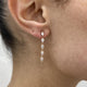 Diamond Drop Earrings 1.2 ct Rose Gold