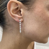 Diamond Drop Earrings 1.9 ct White Gold