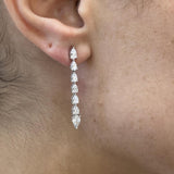 Diamond Drop Earrings 2 ct White Gold