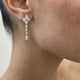 Diamond Drop Earrings 3.5 ct White Gold