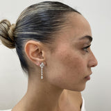 Diamond Drop Earrings 3.4 ct White Gold