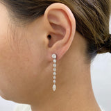 Diamond Drop Earrings 2.5 ct White Gold