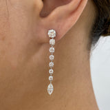 Diamond Drop Earrings 2.5 ct White Gold