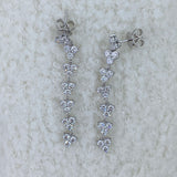 Diamond Drop Earrings 3 ct White Gold