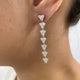 Diamond Drop Earrings 3 ct White Gold
