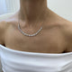 Diamond Chain Necklace 3.2 ct White Gold