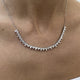 Diamond Chain Necklace 3.2 ct White Gold