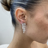 Diamond Drop Earrings 5.8 ct White Gold