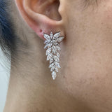 Diamond Drop Earrings 5.8 ct White Gold